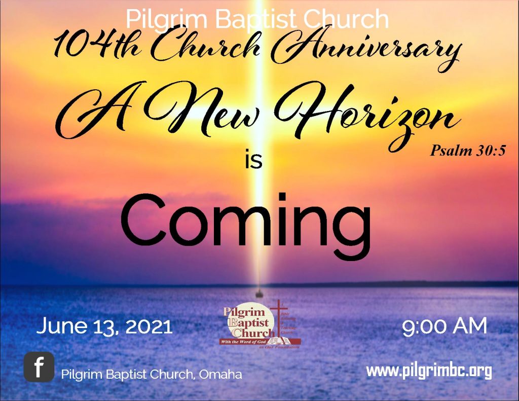 Annual Church Anniversary for Pilgrim Baptist Church celebrates 104 years with the view of the cross lite from the water.